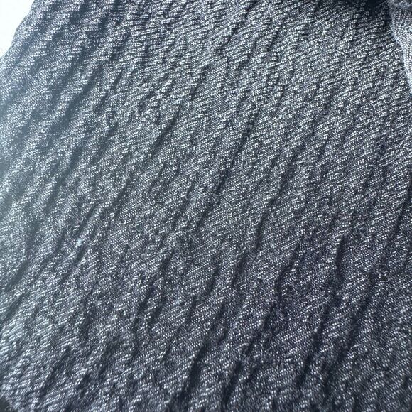 Habitat Gray Tunic Blouse XS Textured Crepe Button Front Artsy Layering Top - Picture 8 of 14